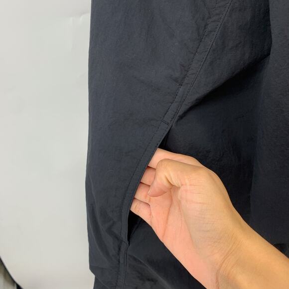 Pure Jill Jacket Womens M Medium Black Rain Zip Front Longline Hooded J. Jill - Picture 4 of 13